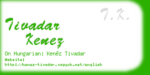 tivadar kenez business card