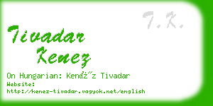 tivadar kenez business card